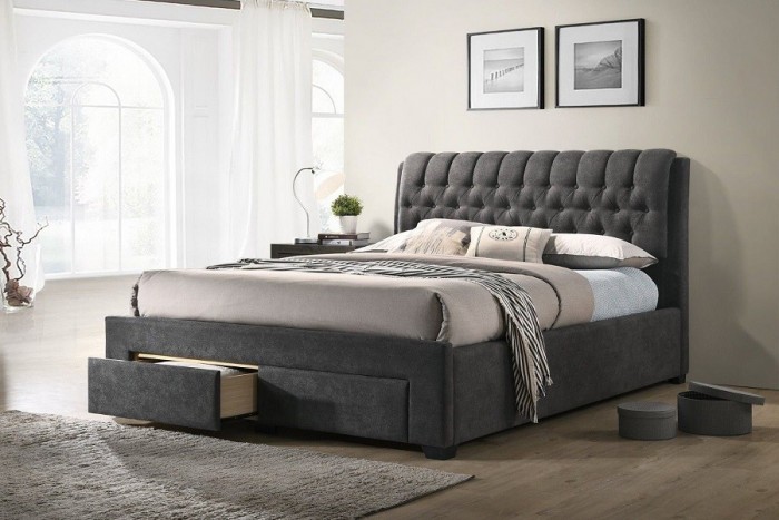 Lovton Upholstered Bed Frame With Drawers