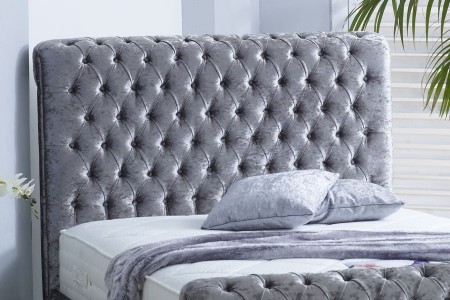 New Sleigh Chesterfield Upholstered Bed Frame