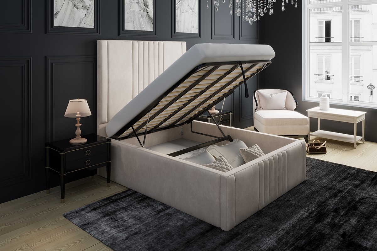 thumbnail image 2 of BESPOKE BEDS Upholstered Ottoman Storage Bed | King Size Bed With 2 of 12