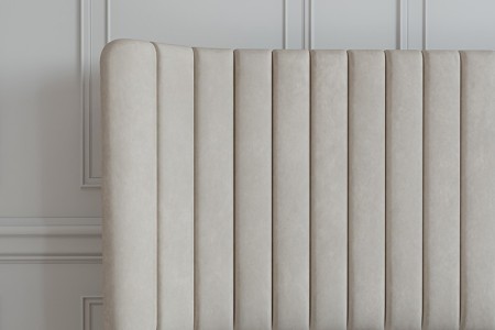 Harewood Winged Panel Upholstered Floor Standing Headboard