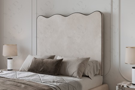 Wave Wall Mount Upholstered Headboard | Magna Beds