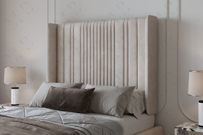 Capella Winged Wall Mount Upholstered Headboard | Magna Beds