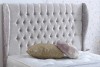 Tara Winged Upholstered Bed Frame Headboard Detail