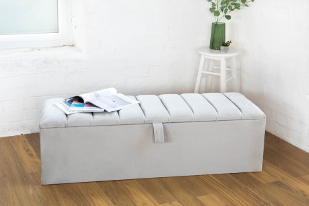Linear Upholstered Ottoman Blanket Box