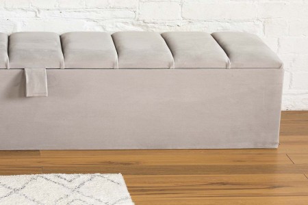 Linear Upholstered Ottoman Blanket Box