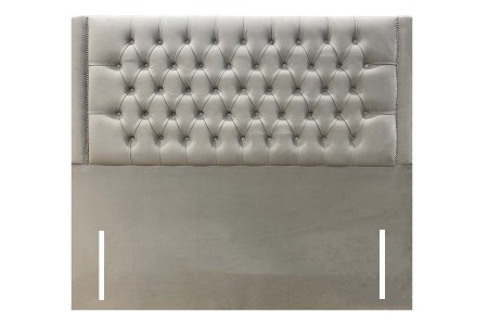 Lipped Chesterfield Upholstered Floor Standing Headboard
