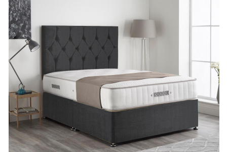 Linen Divan Base Bed Set