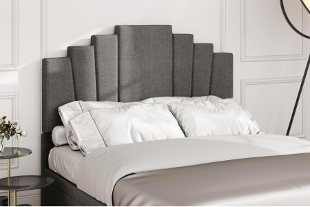 Lalique Art Deco Upholstered Floor Standing Headboard | Magna