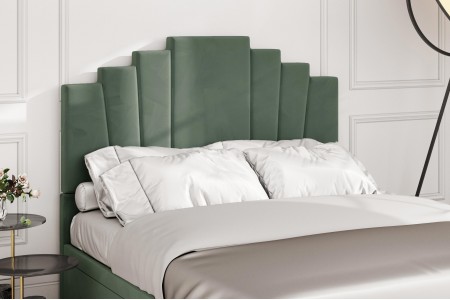 Lalique Art Deco Upholstered Floor Standing Headboard | Magna