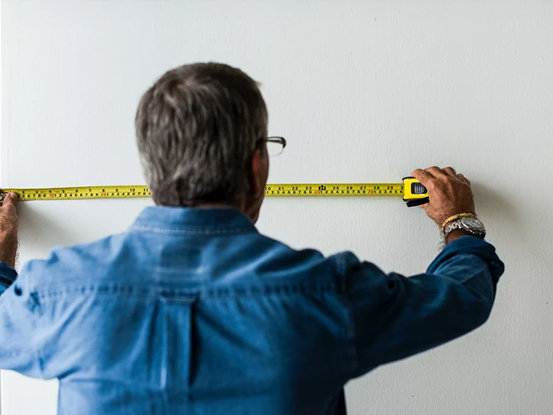 Measure your wall mounted headboard