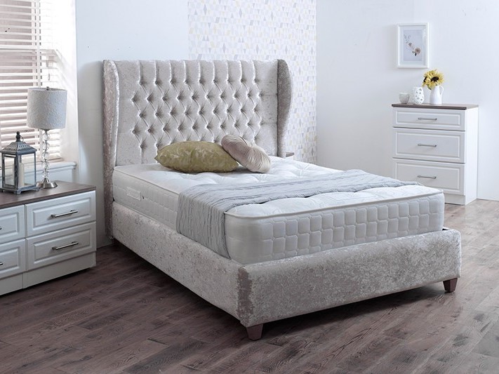 Tara Winged Upholstered Bed Frame